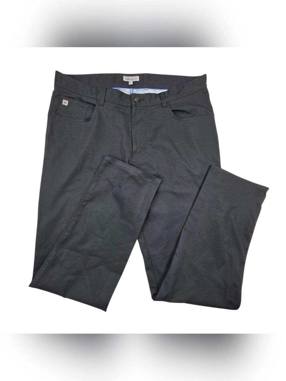 Peter Millar EB66 Pants Mens 36x32 Black Performance Five Pocket Golf 2019